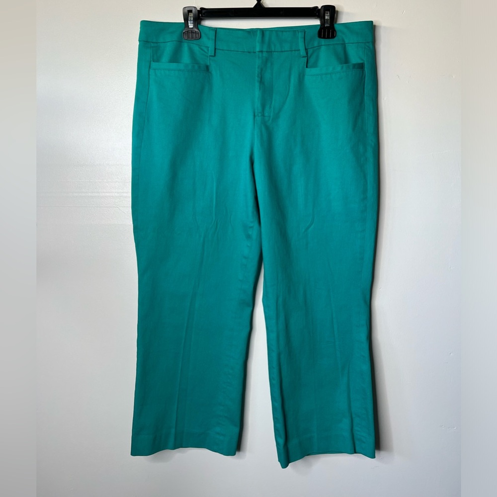 Liverpool Turquoise Kick Flare Crop Jeans, 14 - Picture 3 of 10